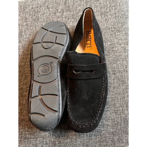 Born Melinda Loafer Womens 8M Black Suede Leather Slip-On Comfort Penny Shoes - Picture 7 of 7